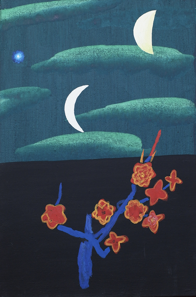 달밤 22x33.5 acrylic, gouache, canvas 2022