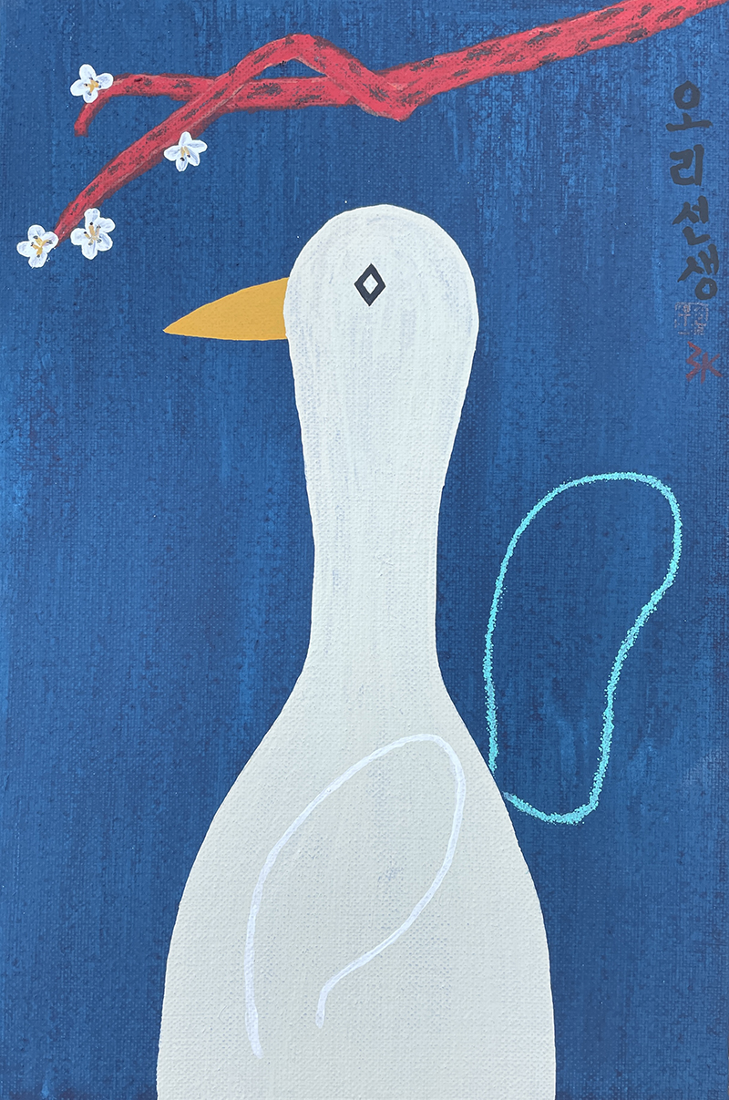 오리선생 22x33.5 acrylic, gouache canvas 2022